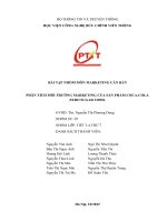 MÔN MARKETING CĂN BẢN PHÂN TÍCH MÔI TRƯỜNG MARKETING CỦA SẢN PHẨM COCA-COLA ZERO SUGAR 320ML
