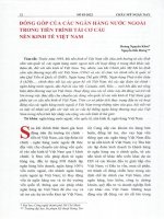 Đóng góp của các ngân hàng nước ngoài trong tiến trình tái cơ cấu nền kinh tế việt nam 