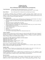 Ph.D Materials Science and Engineering curriculum