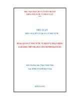 Tiểu luận Quản lý Nhà nước về dịch vụ hoạt động Karaoke trên địa bàn thành phố Rạch Giá