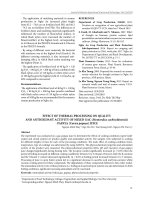 Effect of thermal processing on quality and antioxidant activity of mixed Gac (Momordica cochinchinensis) - Papaya (Carica papaya) juice