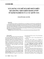 Xây dựng cơ chế bảo hộ nhãn hiệu mùi hương theo hiệp định CPTPP từ kinh nghiệm của các quốc gia 