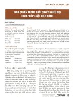 Giao quyền trong giải quyết khiếu nại theo pháp luật hiện hành 