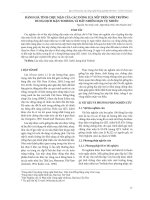 Đánh giá tính chịu mặn của các dòng lúa nếp trên môi trường dung dịch mặn Yoshida và đất nhiễm mặn tự nhiên