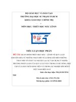 QUAN điểm TRIẾT học mác   LÊNIN về QUY LUẬT CHUYỂN hóa từ NHỮNG THAY đổi về LƯỢNG dẫn đến NHỮNG THAY đổi về CHẤT và NGƯỢC lại  sự vận DỤNG ý NGHĨA PHƯƠNG PHÁP LUẬN của QUY LUẬT này 