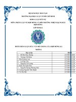 BUỔI THẢO LUẬN số 3 vấn đề CHUNG của hợp ĐỒNG (tt) hợp ĐỒNG VI PHẠM về HÌNH THỨC 