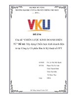 Chủ đề CHIẾN lược KINH DOANH điện tử đề tài xây dựng chiến lược kinh doanh điện tử tại công ty cổ phần bán lẻ kỹ thuật số FPT 