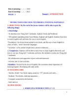 Giáo án tiếng anh 7 sách global successs (kì 1) mới nhất 