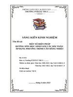 Sáng kiến kinh nghiệm môn vật lý THCS 