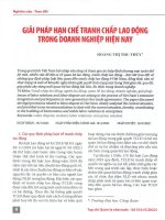 Giải pháp hạn chế tranh chấp lao động trong doanh nghiệp hiện nay 