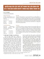 Quyền hạn của các chủ thể thanh tra liên quan đến xử lý văn bản khiếm khuyết trong hoạt động thanh tra 