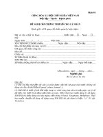 Mẫu Đề nghị cấp chứng thư số cho cá nhân