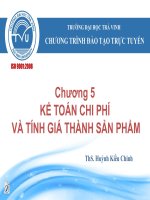 KẾ TOÁN TÀI CHÍNH 1 ĐẠI HỌC TRÀ VINH CHƯƠNG 5