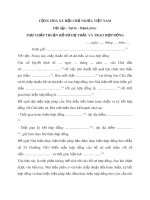 Mẫu Thư chấp thuận hồ sơ dự thầu và trao hợp đồng