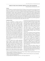 Agriculture led economic growth: The case of Pakistan