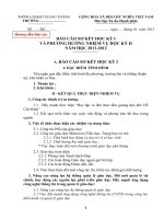 Hướng dẫn viết báo cáo sơ kết HKI năm học 2011-2012