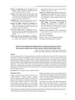 Effects of improved irrigation technologies on yield of mango grown on sandy soils in Binh Dinh province