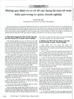 Những quy định và cơ sở để xây dựng bộ máy kế toán hiệu quả trong cơ quan, doanh nghiệp 