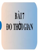 Bài giảng môn Khoa học tự nhiên lớp 6 bài 7: Đo thời gian