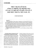 Thực trạng sử dụng công cụ phòng vệ thương mại của EU và một số vấn đề cần lưu ý khi thực thi FTA Việt Nam - EU