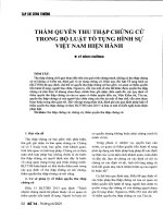 Thẩm quyền thu thập chứng cứ trong bộ luật tố tụng hình sự việt nam hiện hành 