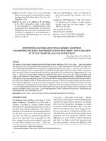 Identifying factors affecting farmers’ adoption of cropping pattern conversion to two rice crops - One cash crop in Vi Tan commune, Hau Giang province