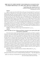 Hiệu quả ức chế ốc bươu vàng (Pomacea canaliculata) của dịch trích hạt cây thầu dầu (Ricinus communis)