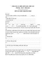 Mẫu Đơn xin giảm nhẹ hình phạt