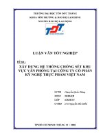 XÂY DỰNG HỆ THÔNG CHÓNG SÉT KHU VỰC VĂN PHÒNG TẠI CÔNG TY CÓ PHÀN KỸ NGHỆ THỰC PHẨM VIỆT NAM