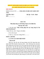 Bao cáo biện pháp giáo dục học sinh thi giáo viên chủ nhiệm giỏi  năm 2022 