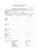 Mẫu Phiếu đề nghị thay đổi thông tin cá nhân