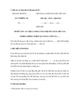 Mẫu Báo cáo tổng kết công tác chi hội phụ nữ