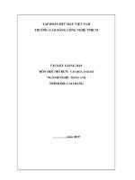 Tài liệu giảng dạy Văn hóa Anh Mỹ (Ngành/nghề: Tiếng Anh - Trình độ: Cao đẳng) - Trường CĐ Kinh tế - Kỹ thuật Vinatex TP. HCM