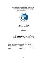 BÁO cáo đề tài hệ THỐNG NHÚNG 