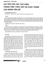 Vai trò của các thư viện trong việc thúc đẩy sự phát triển của nhân văn số 