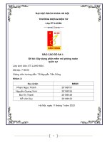 BÁO cáo đồ án i  đề tài xây dựng phần mềm mô phỏng radar quân sự 