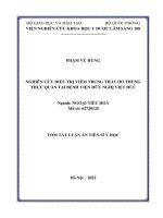 Tóm tắt luận án Tiến sĩ Y học: Nghiên cứu điều trị viêm trung thất do thủng thực quản tại Bệnh viện Hữu Nghị Việt Đức