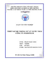 THIẾT KẾ HỆ THÓNG XỬ LÝ NƯỚC THẢI CÔNG TY FOODTECH