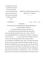 Mẫu Quyết định chỉ định tổ chức thử nghiệm, chứng nhận, giám định, kiểm định