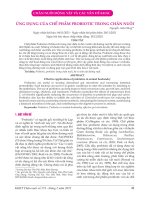 Ứng dụng của chế phẩm probiotic trong chăn nuôi