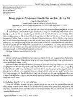 Đóng góp của mahatma gandhi đối với báo chí ấn độ 