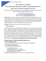 HỰC TRẠNG VÀ GIẢI PHÁP PHÁT TRIỂN MÔN THỂ THAO LẶN BIỂN TẠI THÀNH PHỐ ĐÀ NẴNG