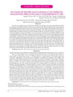 Đa dạng di truyền ngan xám dựa vào trình tự nucleotide trên vùng gen Cytochrome B ty thể