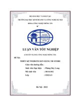 LUẬN văn tốt NGHIỆP (CHUYÊN NGÀNH CÔNG NGHỆ THÔNG TIN) đề tài THIẾT kế WEBSITE bán HÀNG NB STORE 