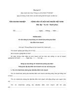 Mẫu Thông báo thành lập địa điểm kinh doanh