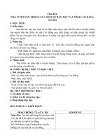 Giáo án chủ đề 6  NHÀ Ở TRUYỀN THỐNG CỦA MỘT SỐ DÂN TỘC TẠI TỈNH CAO BẰNG. giáo dục địa phương lớp 7