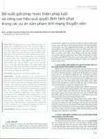 Đề xuất giải pháp hoàn thiện pháp luật và nâng cao hiệu quả quyết định hình phạt trong các vụ án xâm phạm tính mạng thuyền viên 