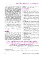 Ảnh hưởng của hỗn hợp saponin và Glyceride butyrin đến khả năng sản xuất và phòng chống cầu trùng trên gà thịt lông màu