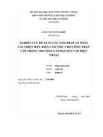 NGHIÊN CỨU ĐÈ XUẤT CÁC GIẢI PHÁP AN TOÀN CẢI THIỆN ĐIỀU KIỆN LÀM VIỆC CHO CÔNG NHÂN CÁP TRONG THỊ CÔNG LẮP ĐẶT DÂY CÁP ĐIỆN THOẠI