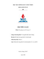 TIỂU LUẬN đề tài ứng dụng của iot trong y tế 